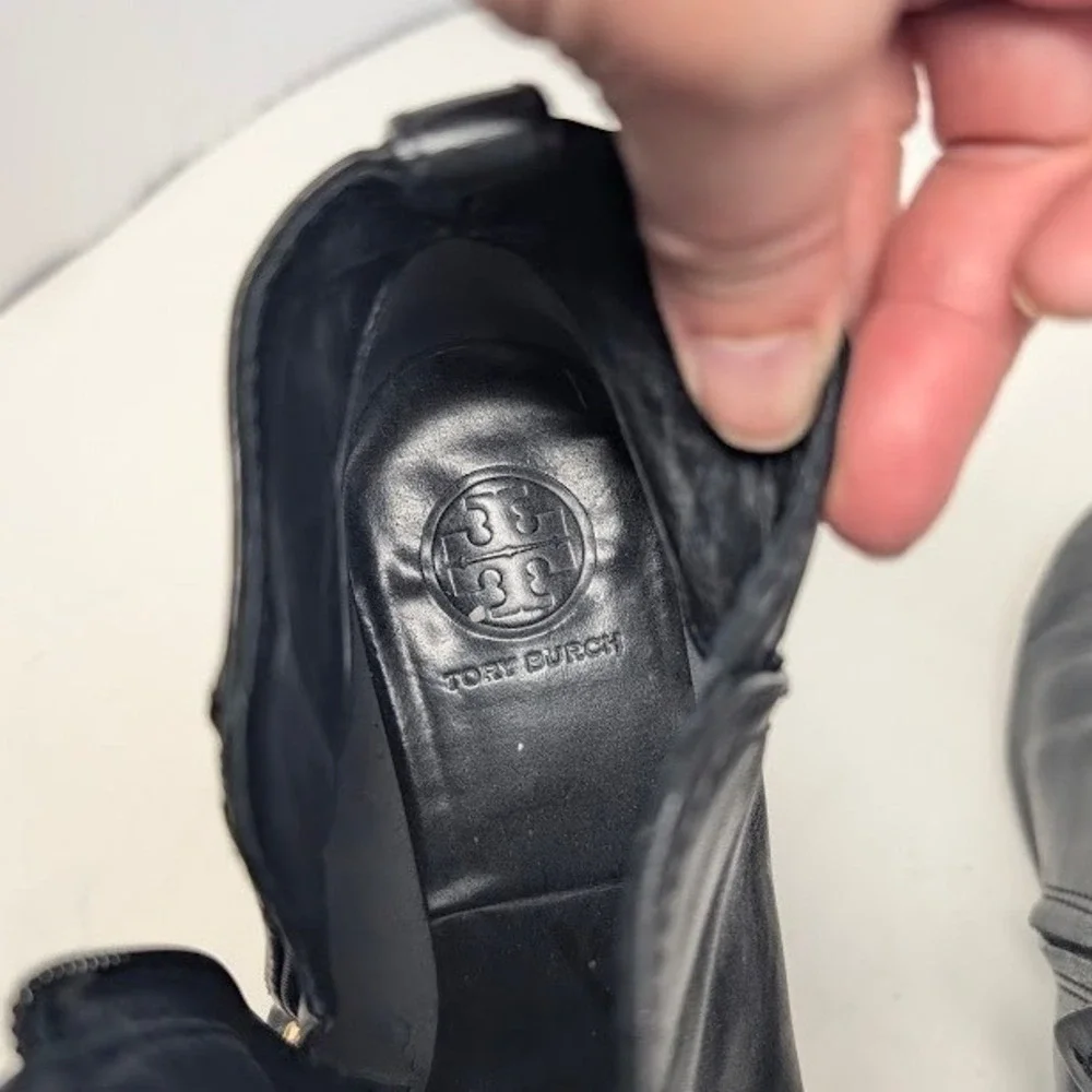 Tory Burch Jess Women's black leather‎ ankle boots sz 9.5